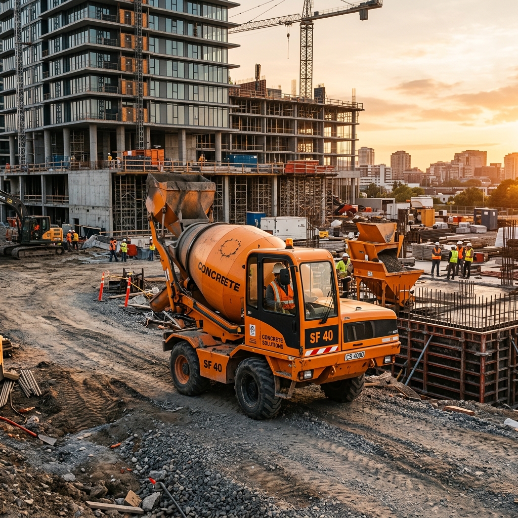 Ajax Fiori Concrete Mixer on Site
